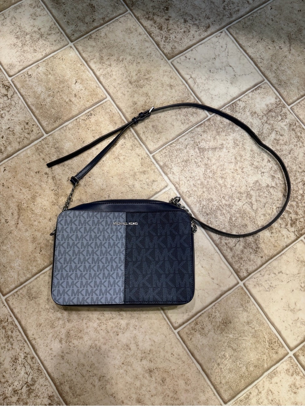 Michael Kors Two-Tone Navy Crossbody Bag